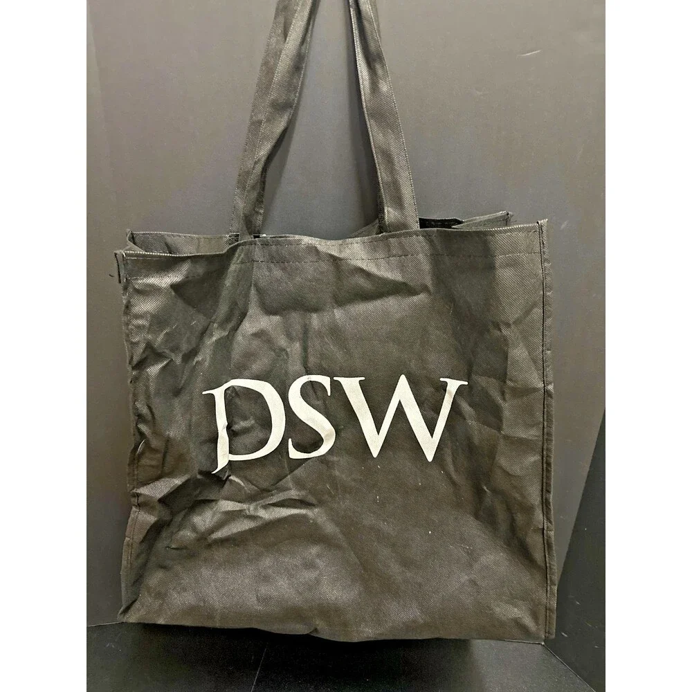 DSW Black Reusable Tote Bag 